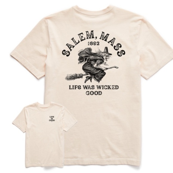 Life is good Salem Mass tee shirt wicked good M - Picture 1 of 6